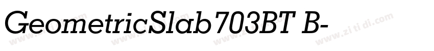 GeometricSlab703BT B字体转换